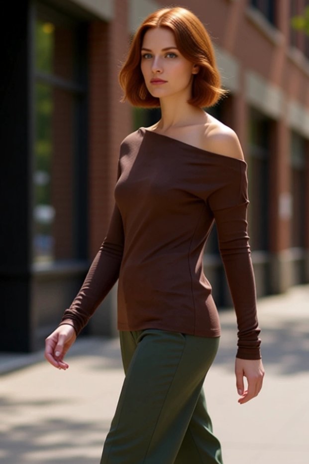 Women's Fitted Viscose Ribbed Boat Neck Long Sleeve Blouse Stylish and Comfortable Winter Design for Everyday Wear