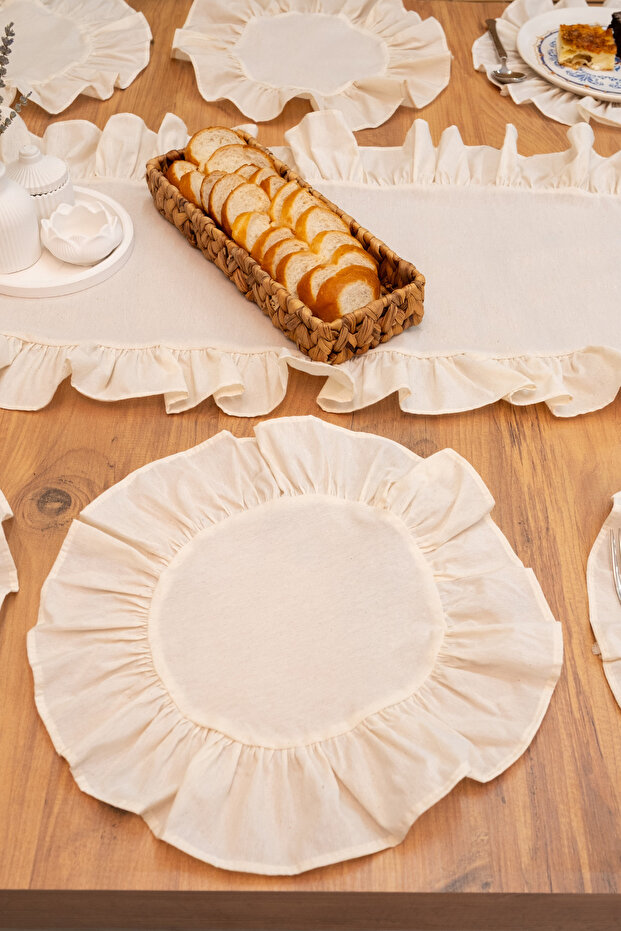 رولف |   طقم أدوات مائدة مكشكشة مكون من 7 قطع 40 × 110 - 4