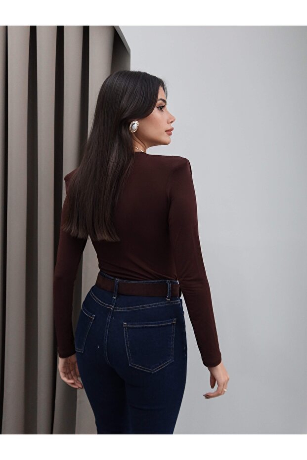 Ön Drapeli Uzun Kol Bluz - 5