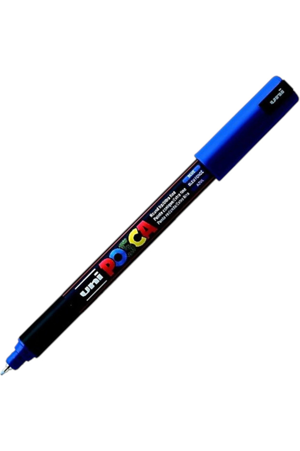 قلم تلوين يونيبال بوسكا 0.7 ذو أساس مائي أزرق (N)- (UNİ-PC-1MR)