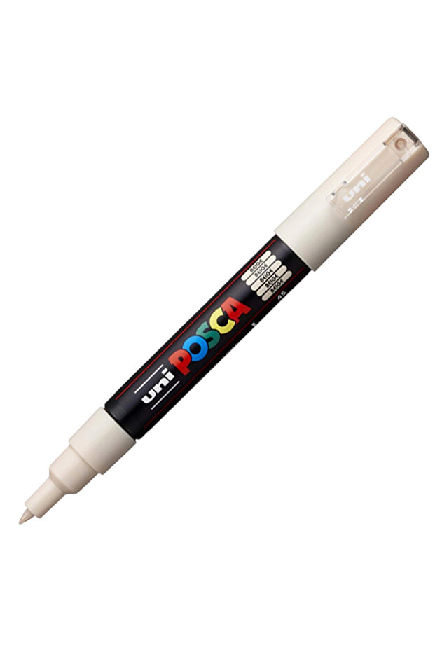 قلم تلوين UNIBALL POSCA 0.7 ذو أساس مائي، لون بيج - (UNI-PC-1M) (N)