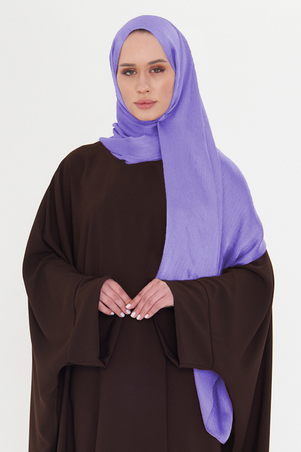 Purple Plain Classic Shawl Turlu Polyester Luxury Janjan 202126_22