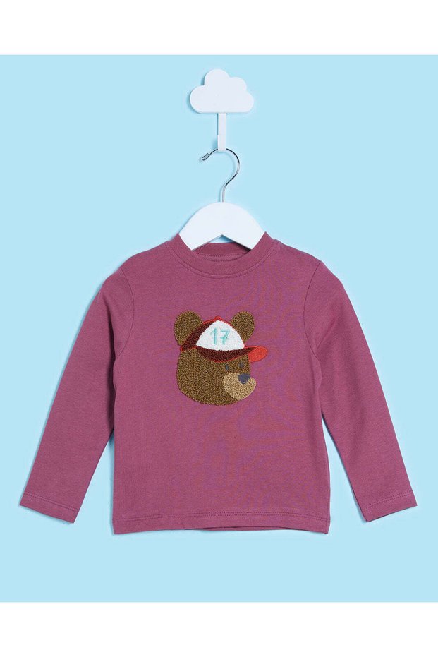 Infant girls Purple Printed Long Sleeve T-Shirt