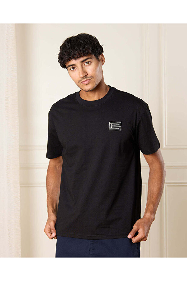 Men Black Printed T-Shirt