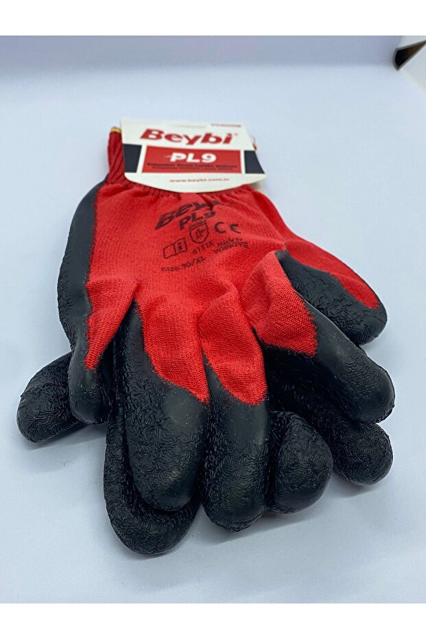 İşçi İş Eldiveni - PL9 Polyester Örme Lateks Eldiven - No:10 - 2