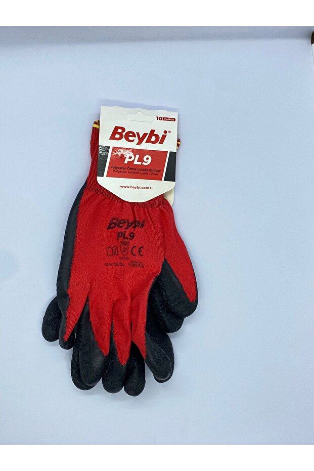 İşçi İş Eldiveni - PL9 Polyester Örme Lateks Eldiven - No:10 - 4