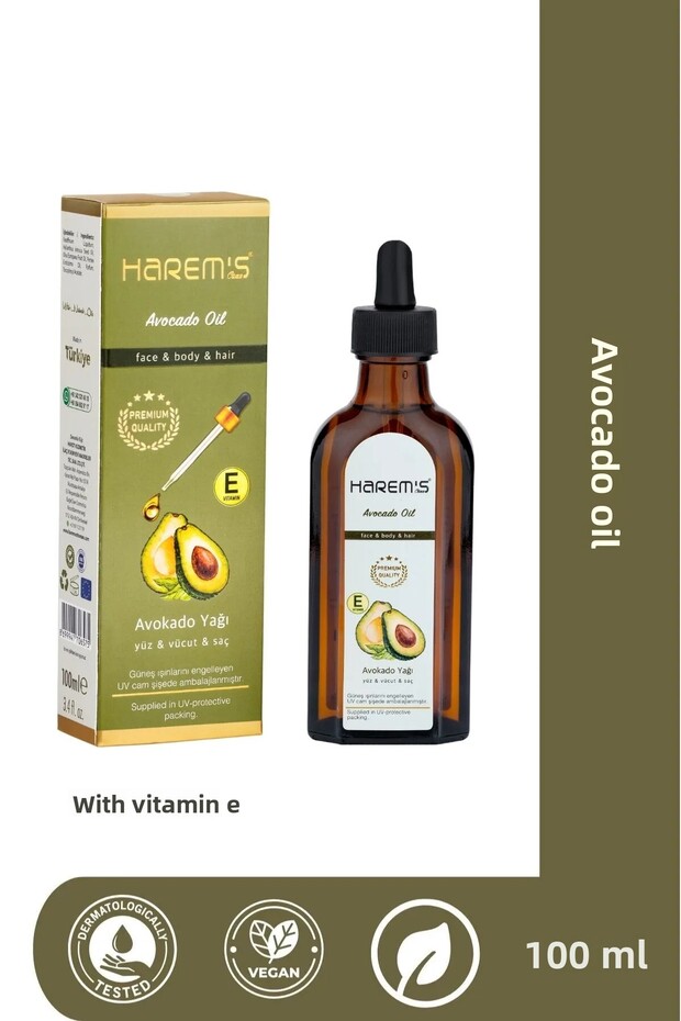 Harems Avocado Natural Hair Face Body Oil