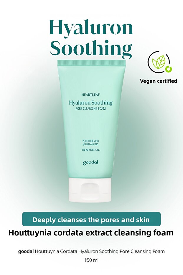 Goodal Houttuynia Cordata Hyaluron Soothing Pore Cleansing Foam