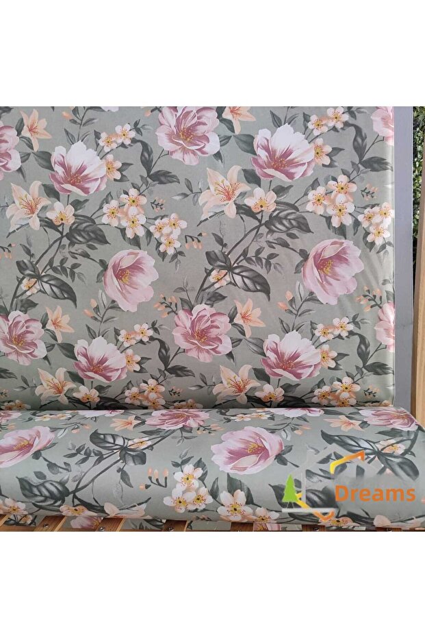 قماش ساتان منقوش بالزهور 100×180