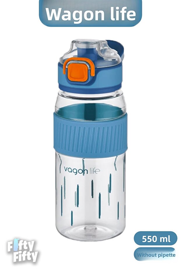 550 ml Comfortable Drinking (No Straw) Children's Water Bottle with Carrying Handle -Vgn3001Ml550