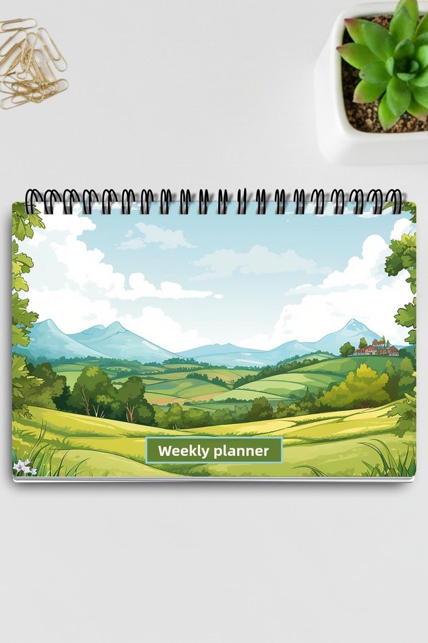 Farm Nature Themed A5 Spiral Bound To-Do List Weekly Planner