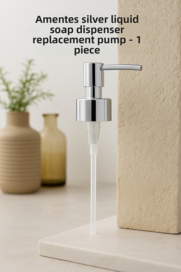 1Pc Liquid Soap Dispenser Replacement Pump Fountain | Silver Color Liquid Soap Pump Fountain - 1 Piece