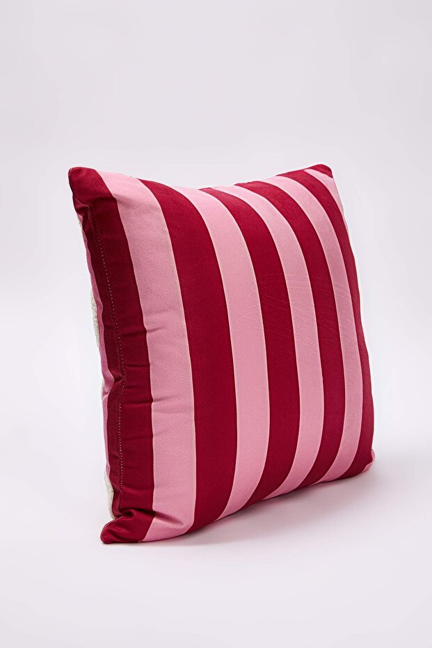 Tekli Çizgili Fiyonk Punch Detaylı Kırlent Kılıfı 45x45cm TPHAW26KKK00003 - 6