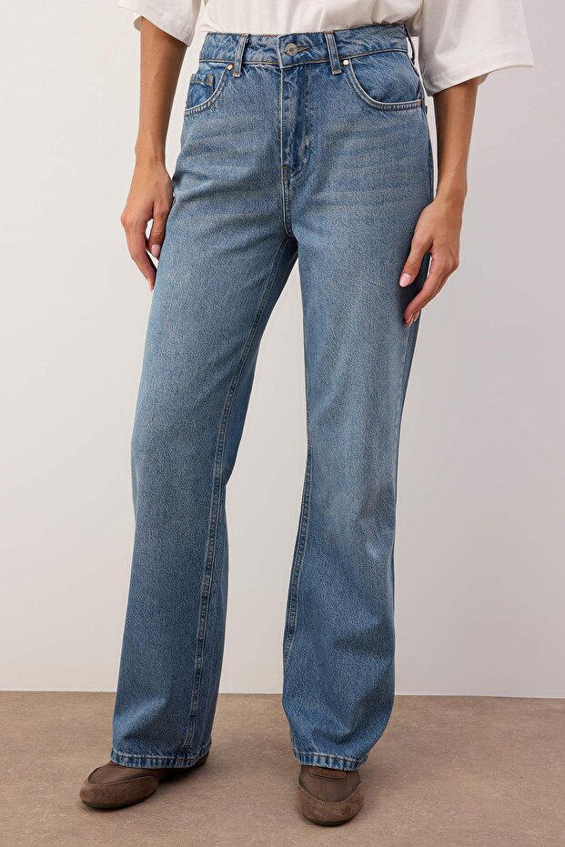 Mavi*002 Yüksek Bel Wide Leg Jeans TWOAW24JE00089 - 3