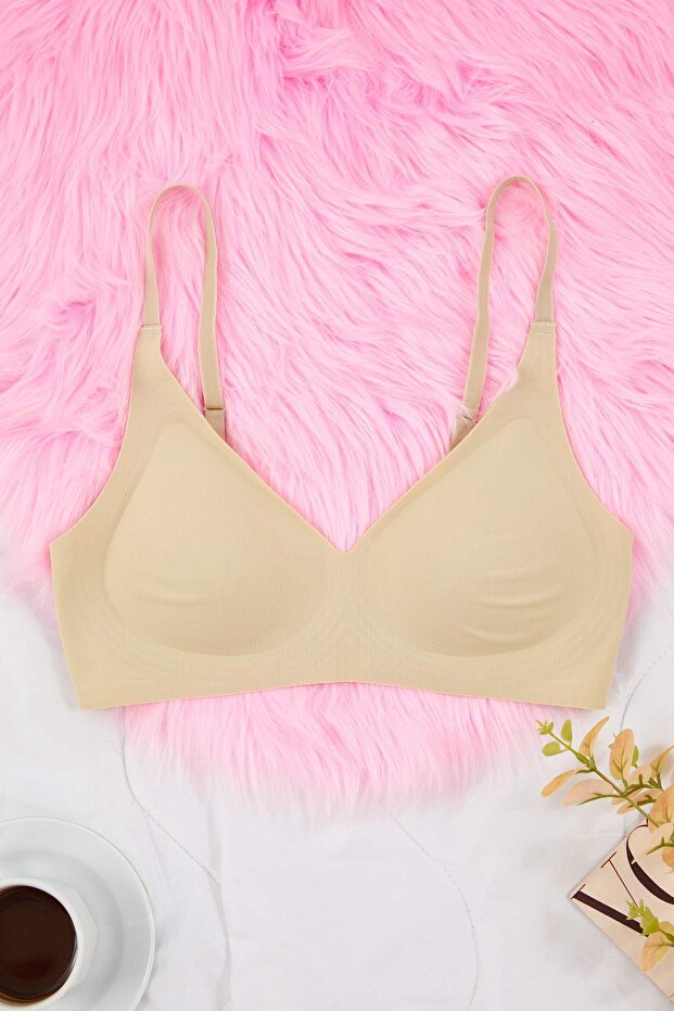 Ten Hayalet Dikişsiz/Lazer Kesim Balensiz Kaplı Micro Bralette Örme Sütyen THMAW26SU00024 - 7