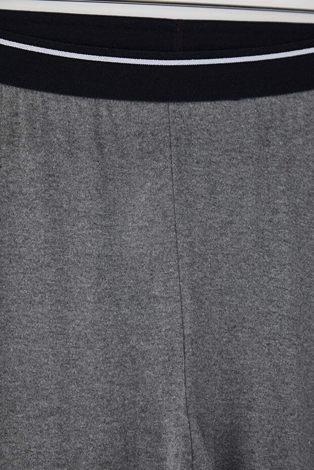 Siyah-Füme Regular Fit 2 li Örme Unisex Pijama Altı Eşofman TMNAW25PJ00016 - 3