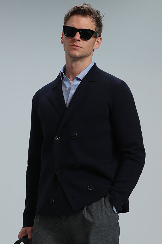 Elegant Erkek Hırka Lacivert - 1