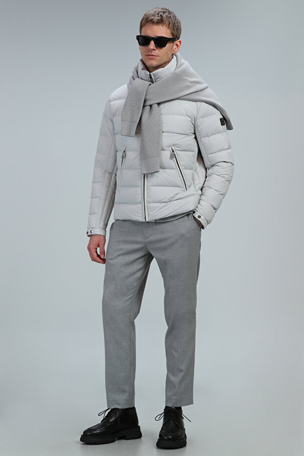 Clow Kaz Tüyü Erkek Mont Taş - 4