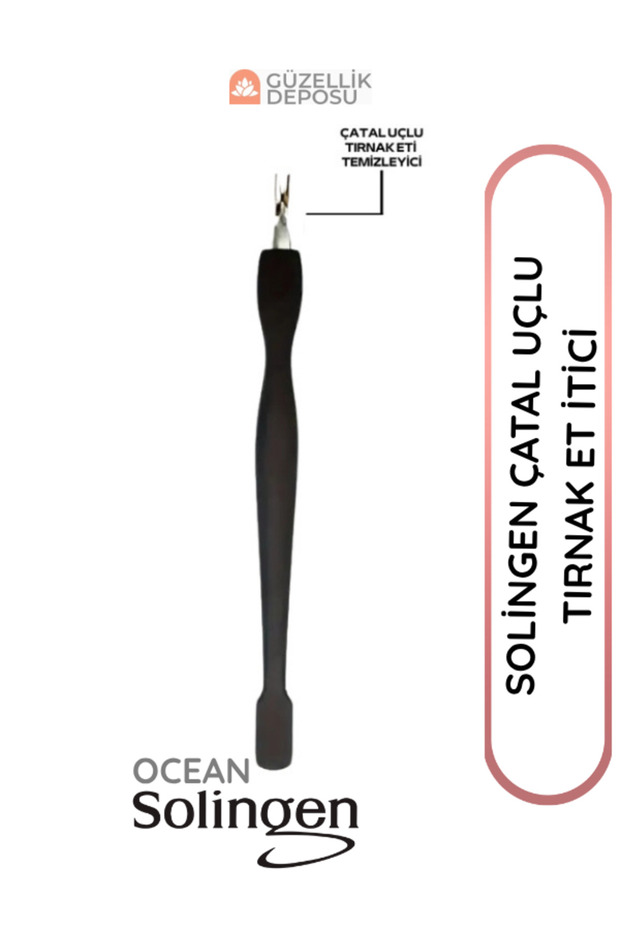 Solingen Cuticle Cleaner Trimmer Cuticle Pusher with Fork Tip