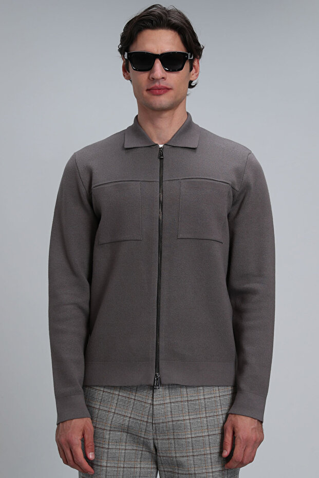 Noble Erkek Hırka Vizon - 5