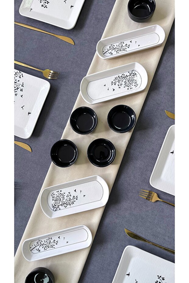 AMORE 16 Parça 6 Kişilik Lüx Kahvaltı Takımı Seti Kahvaltılık Sunum Seti - 3