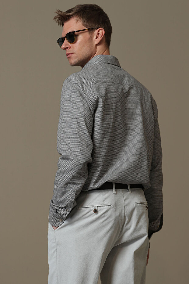 Ανδρικό πουκάμισο Karin Basic Regular Fit Καφέ - 6