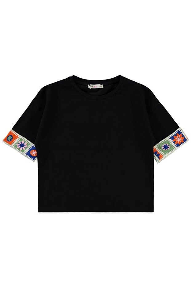 Girl's T-Shirt 6-9 Years Black