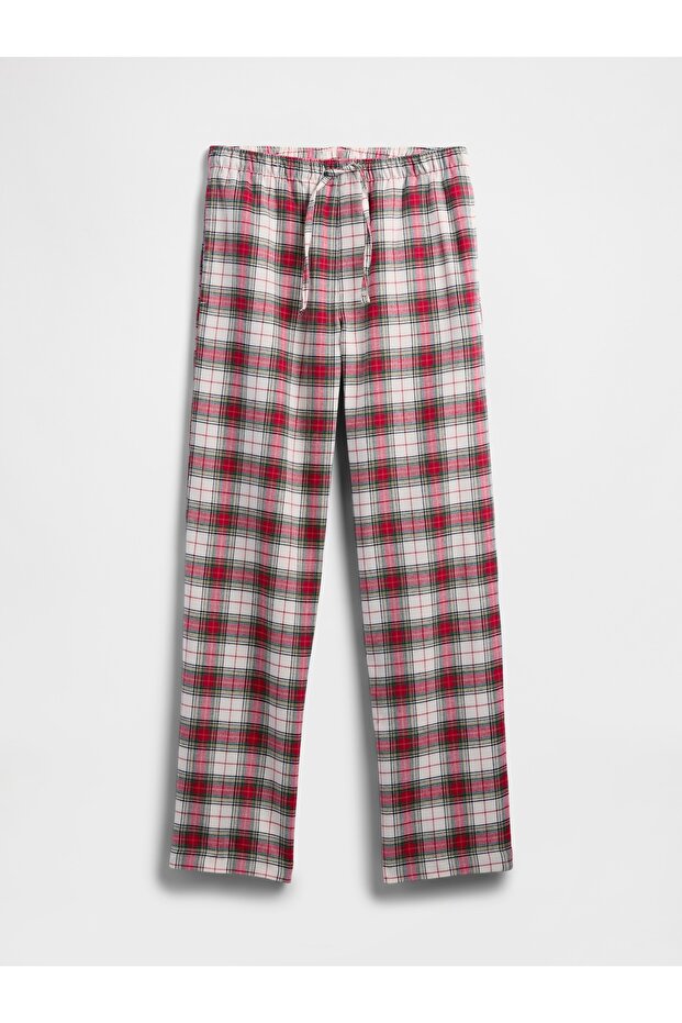 Erkek Kırmızı Relaxed Flannel Pijama Altı - 2