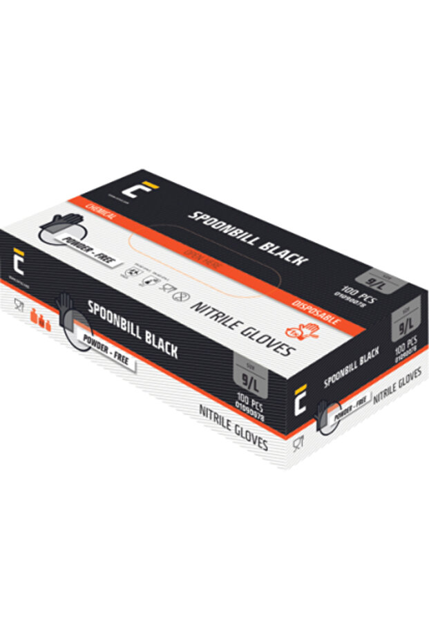 قفازات سبونبيل سوداء للاستعمال مرة واحدة - 2