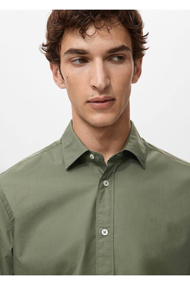 Regular fit %100 pamuklu gömlek - 7