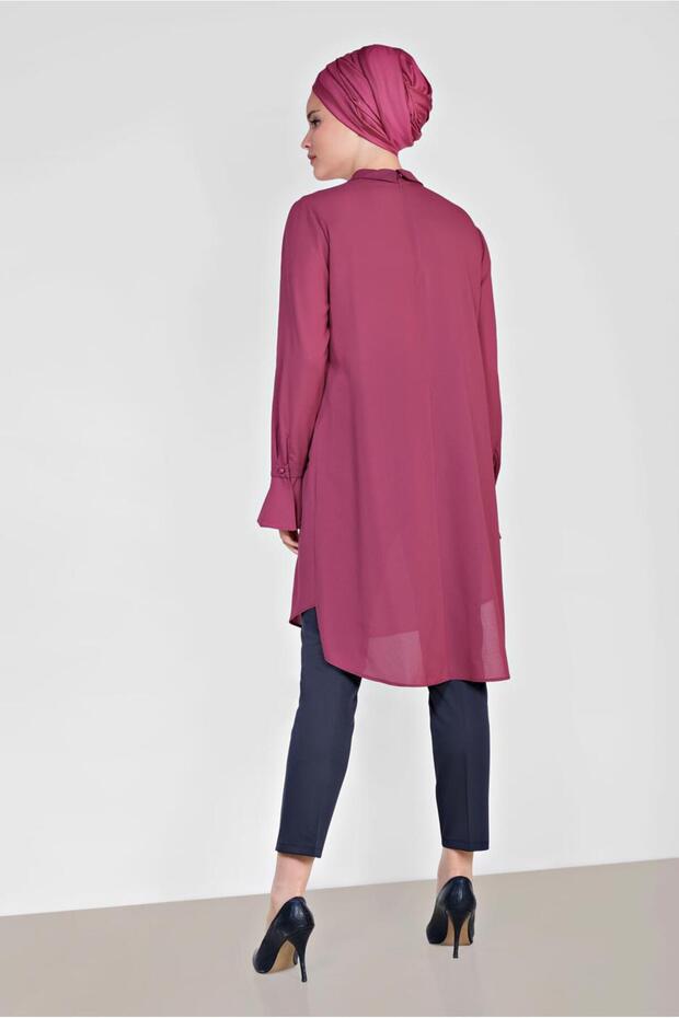YAKASI TAŞLI TUNİK 4879 - 4