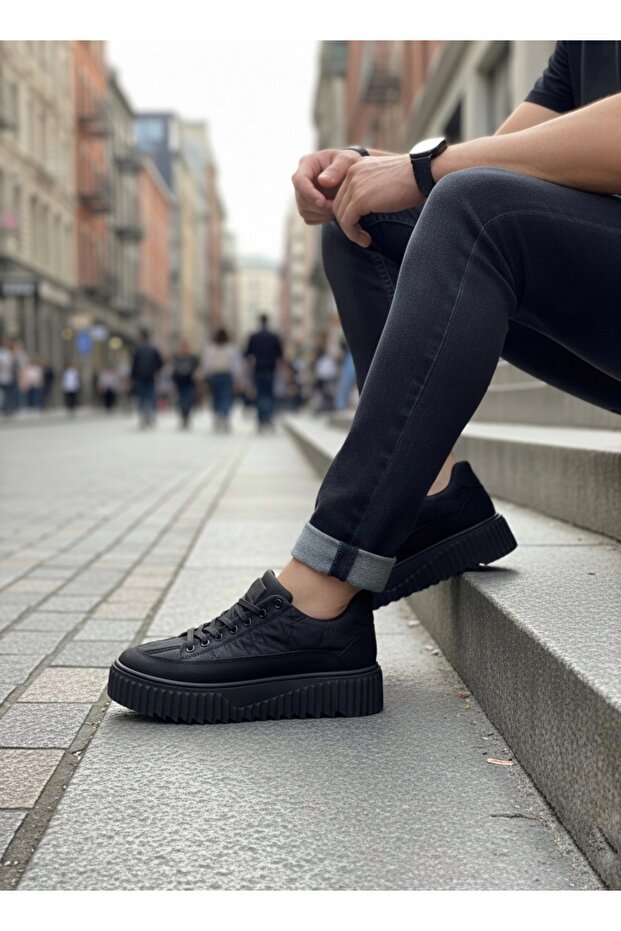 BA0801 BOA Siyah Paraşüt Kumaş Erkek Ayakkabı – Hafif Yapı - 6