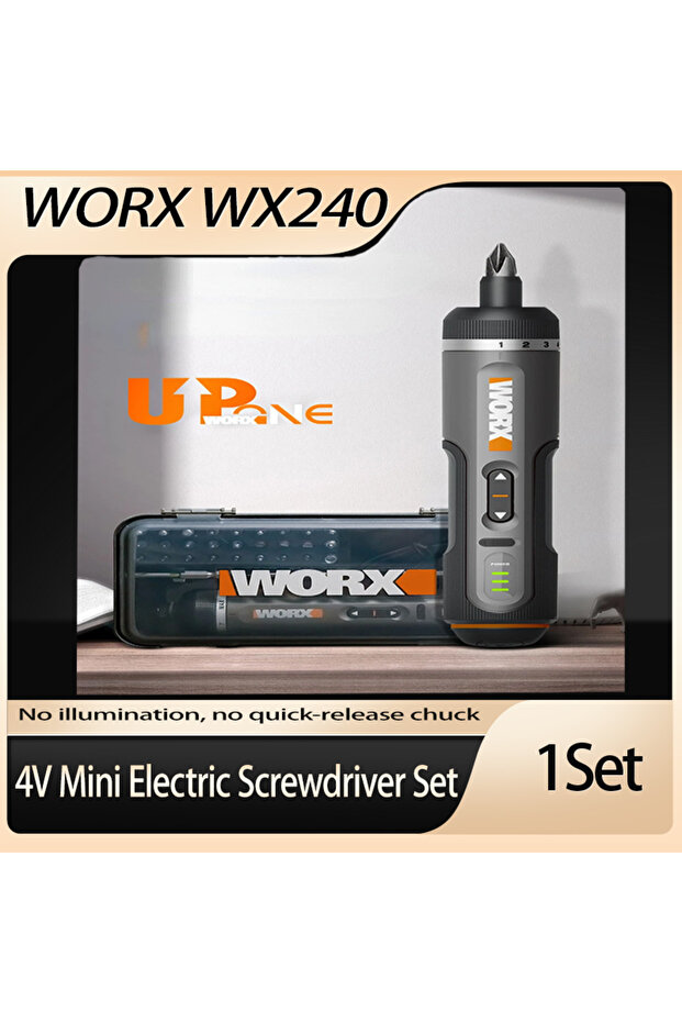 طقم مفكات براغي كهربائية صغيرة من Worx 4V WX240، قابلة لإعادة الشحن عبر USB، أداة حفر يدوية لاسلكية