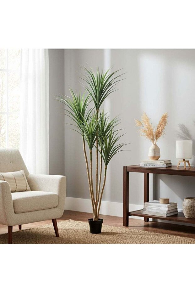 Dracaena Marginata Artificial Tree 210cm with Realistic Leaves and Branches for Indoor Spaces - 1
