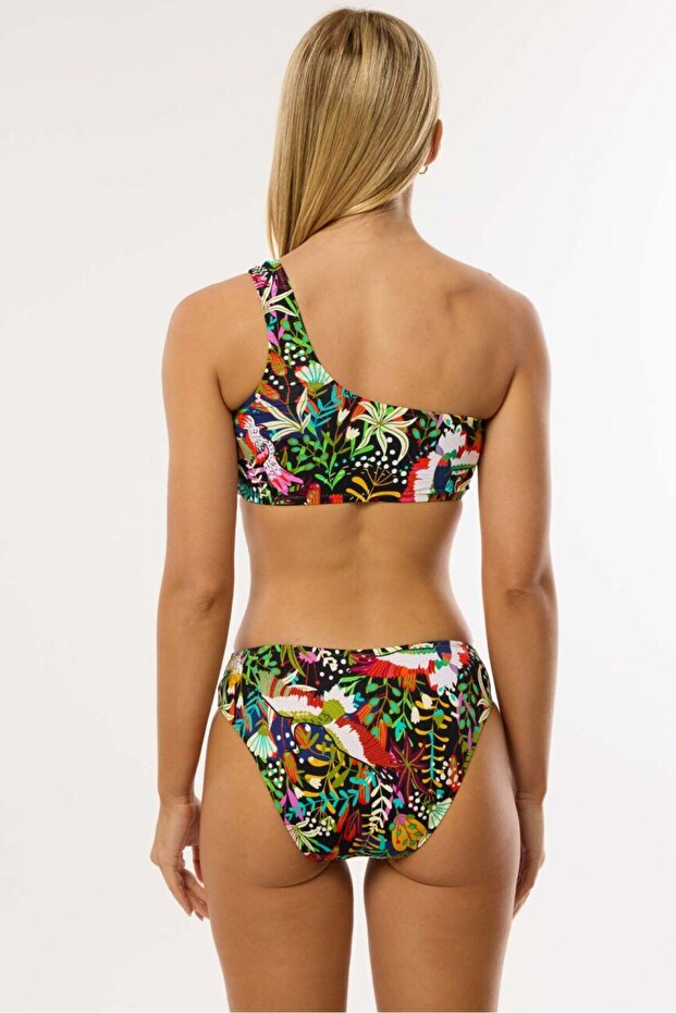 4650 مجموعة بيكيني منقوشة باللون الأخضر - 3
