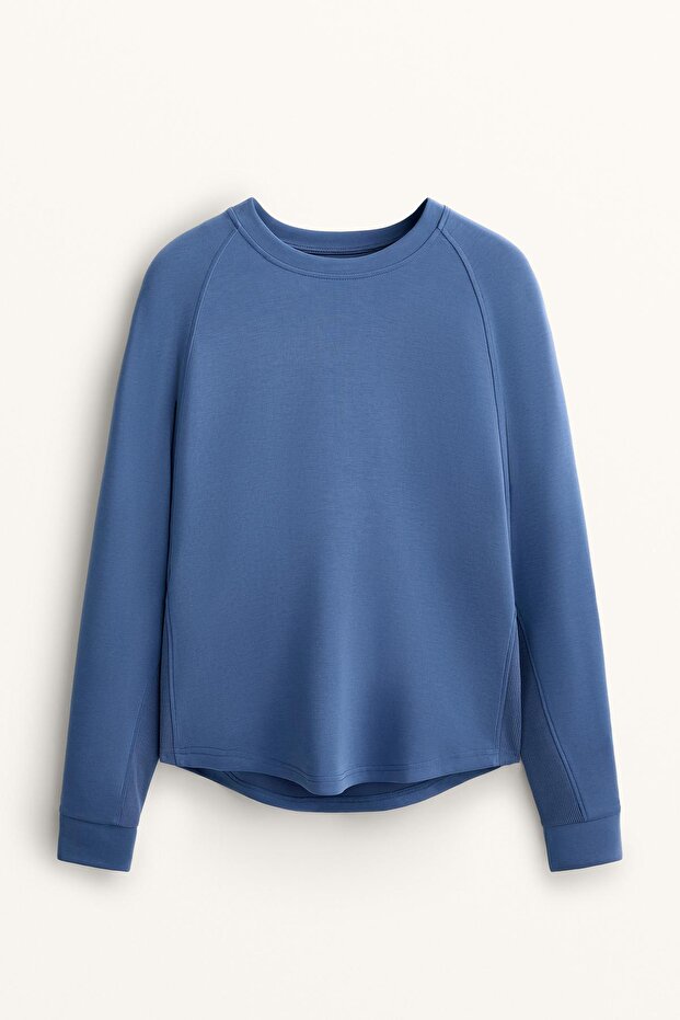 Oversize modal fitilli sweatshirt - 7