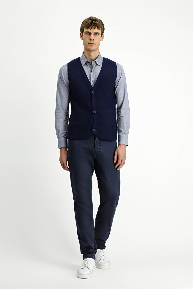 V Yaka Triko Yelek - 2