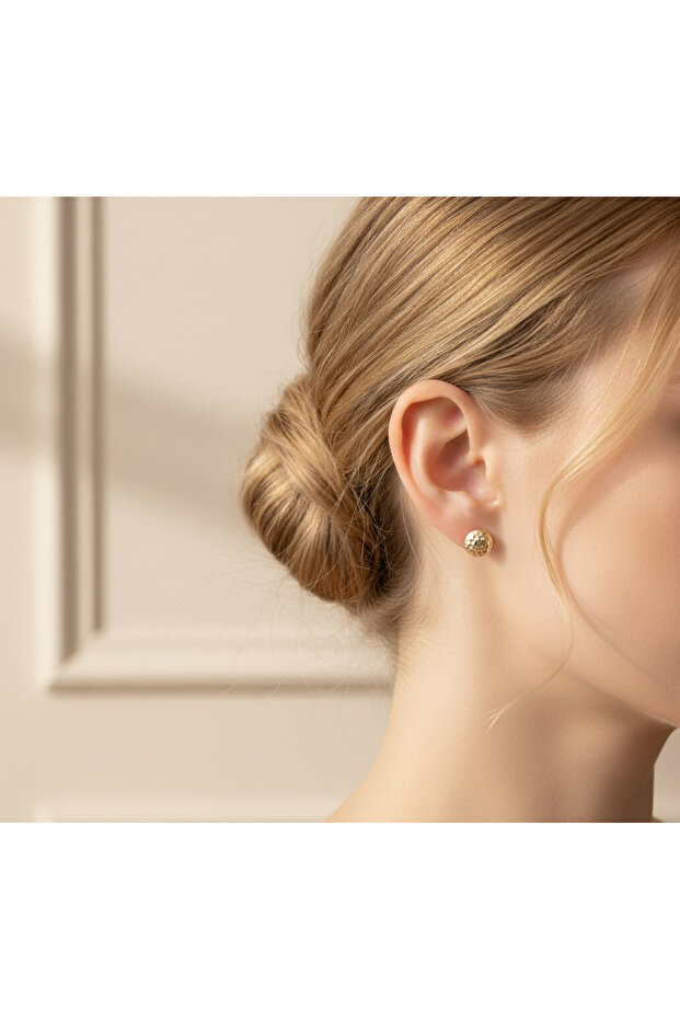 Round Patterned Earrings - 1