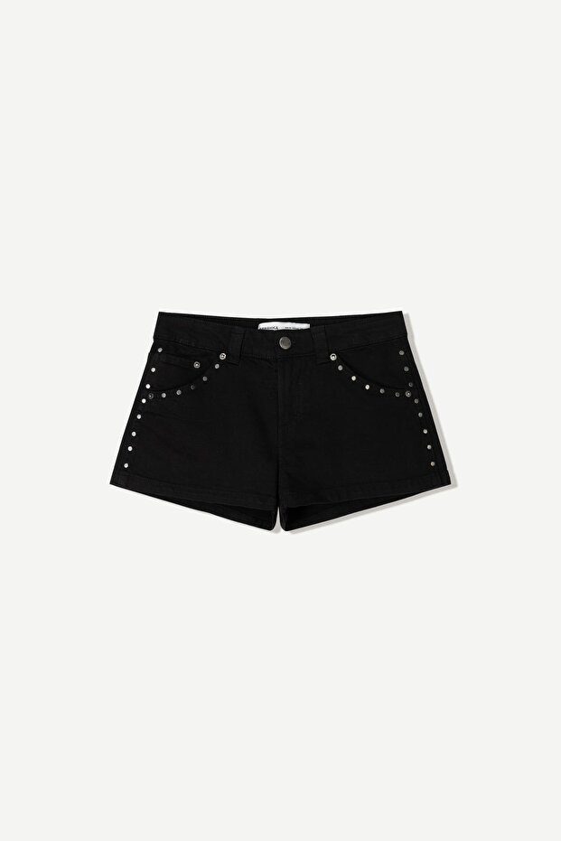 Zımbalı volanlı şort - 2