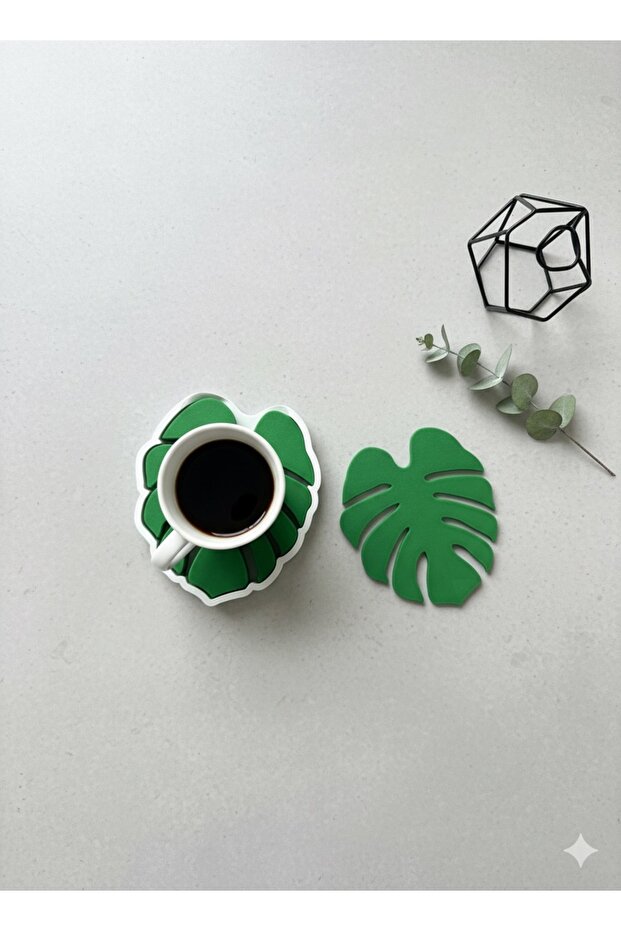 قاعدة كوب منقوشة على شكل أوراق مونستيرا - 3