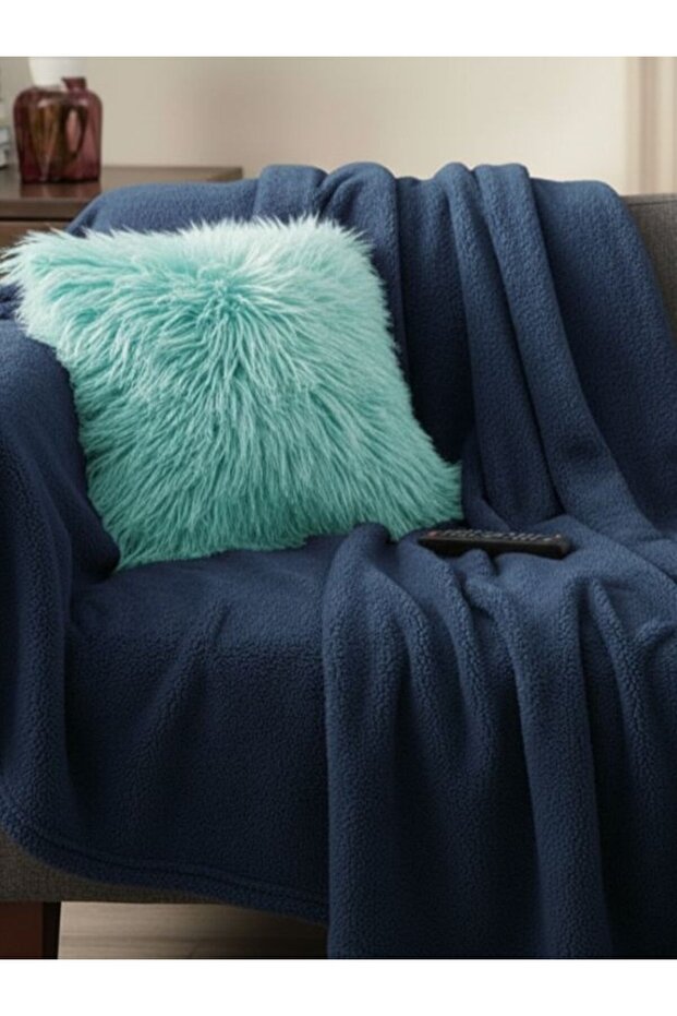 Wellsoft Blanket Television Blanket Plush Fleece Blanket Double 220x230 - Navy Blue