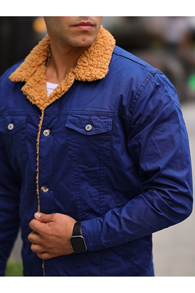 MEN'S FURRY DENIM JACKET - 2