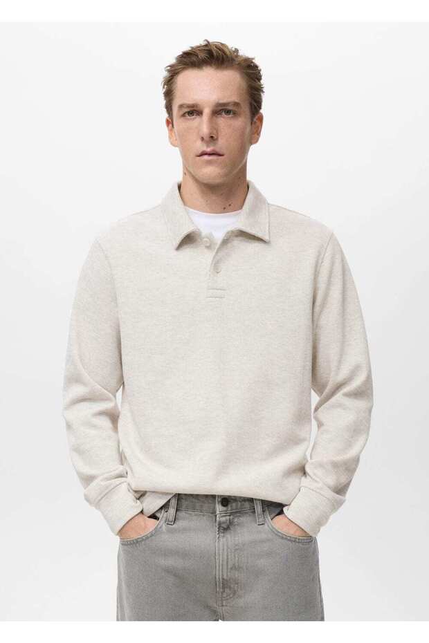 Regular kesim polo sweatshirt - 1