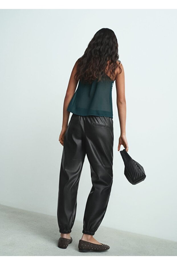 Polyester jogger pantolon - 8