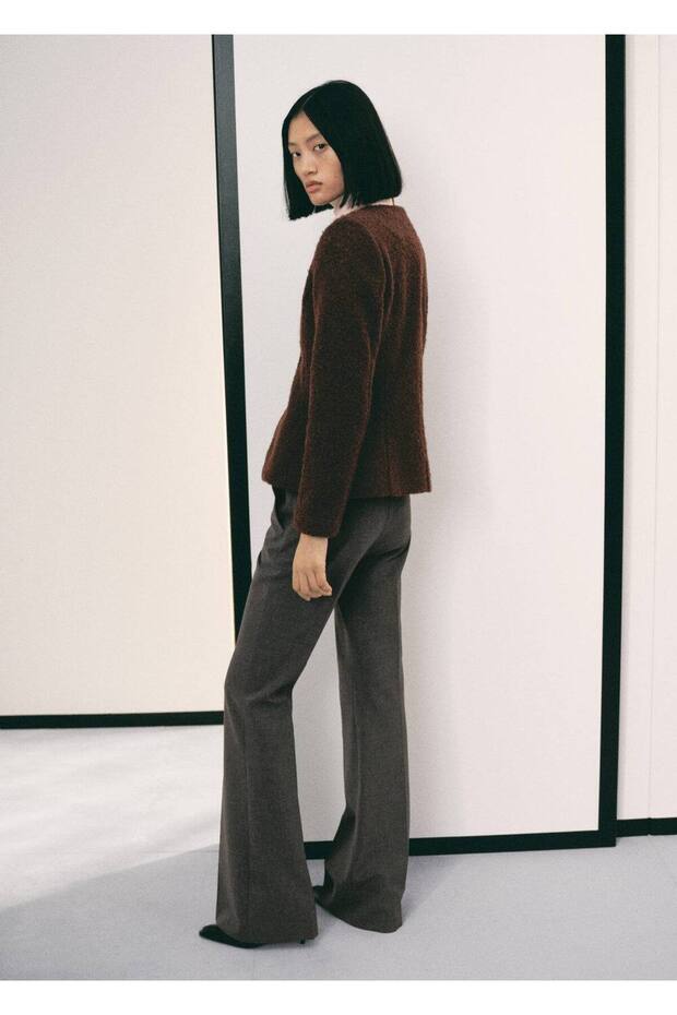 Strass taşlı buklet ceket - 4