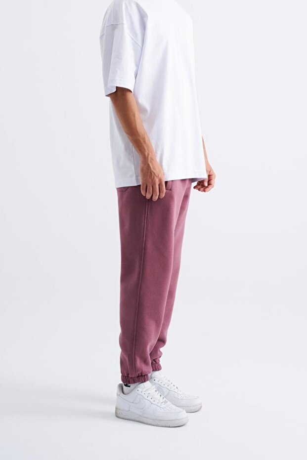 Erkek Jogger Regular Mürdüm Eşofman Altı - 3