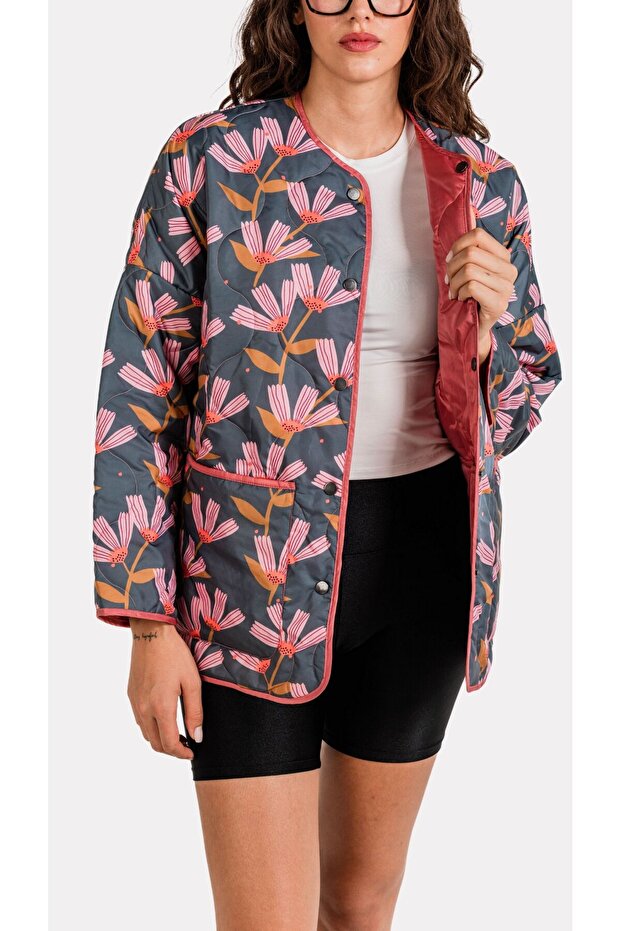 Quiet Bloom Kapitone Ceket - 9