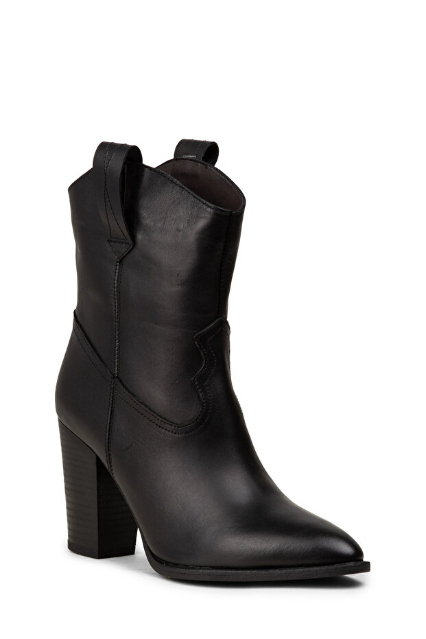 Hakiki Deri Siyah Kadın Bot - 7