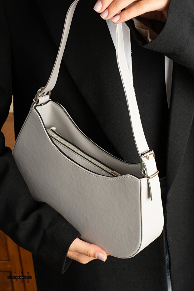 Orijinal Kadın Kolon Askılı Konfor Modeli Mini Baget Tek Gözlü Küçük Boy El Kol Ve Omuz Çantası - 4