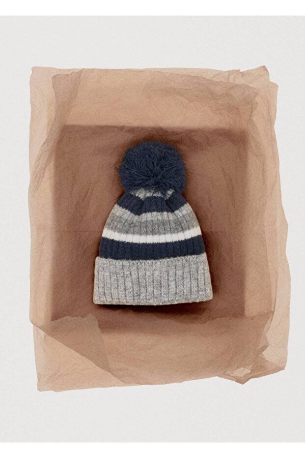 Ponponlu triko şapka - 5